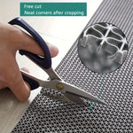 tapis sol pvc gris moderne maille fine antidérapant imperméable cuisine salle bain