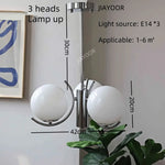 lustre led moderne sphères translucides blanc chrome interrupteur tactile salon chambre