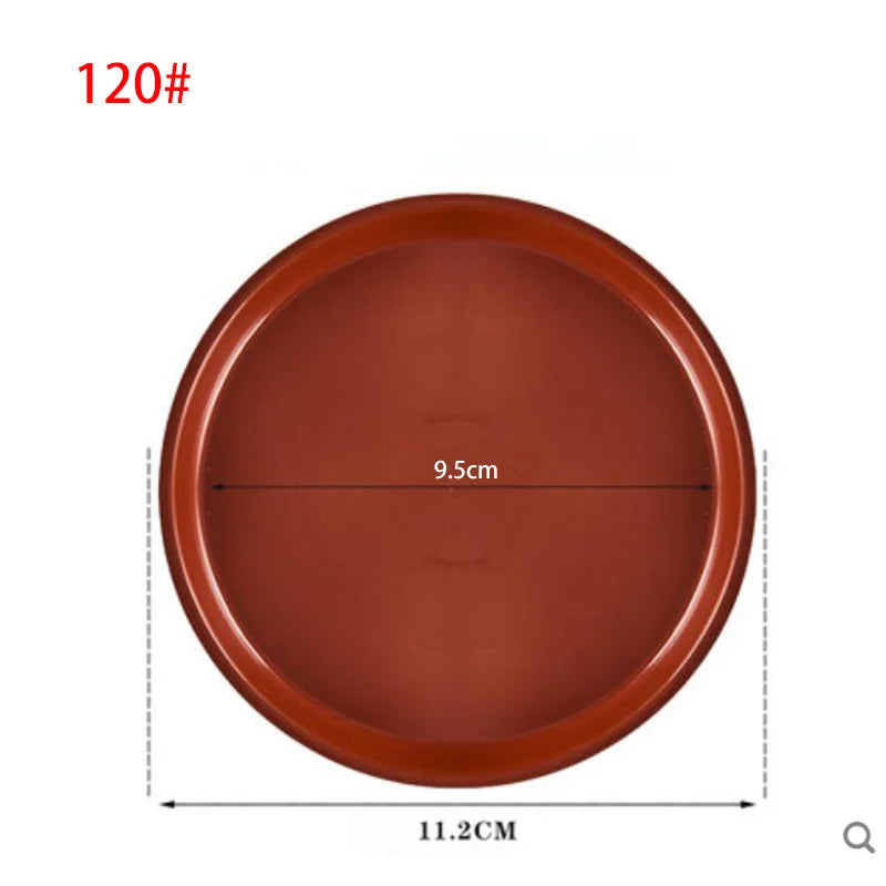 assiettes rondes plastique blanc rougebrun modernes plateformes plante concentriques 120 140 160 180