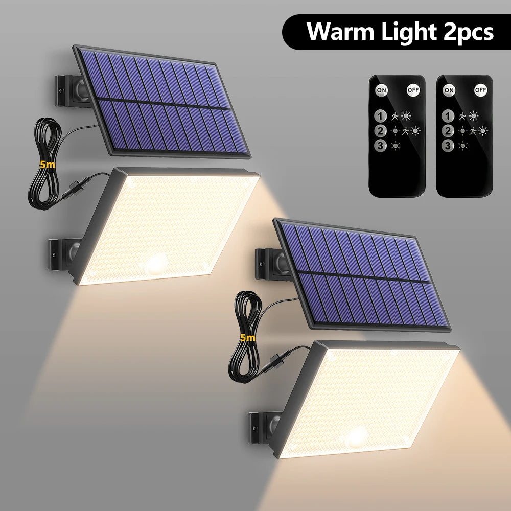 lampe solaire détecteur mouvement 400 led noir violet moderne extérieur contemporain