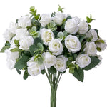 bouquet fleurs artificielles roses feuilles naturel mariage anniversaire décoration intérieur