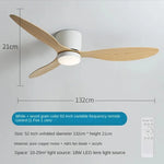 ventilateur led moderne vitesses télécommande noir blanc boisclair