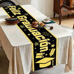 chemin table festif graduation or noir paillettes feliz graduacion étoiles diplôme champagne artifices festive
