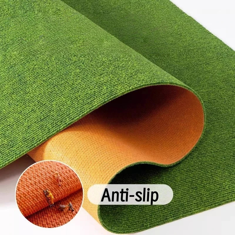 tapis gazon artificiel vert orange moderne imperméable résistant salon chambre salle bain