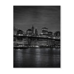 décoration murale triptyque art contemporain noir blanc paysage urbain nocturne york chambre salon