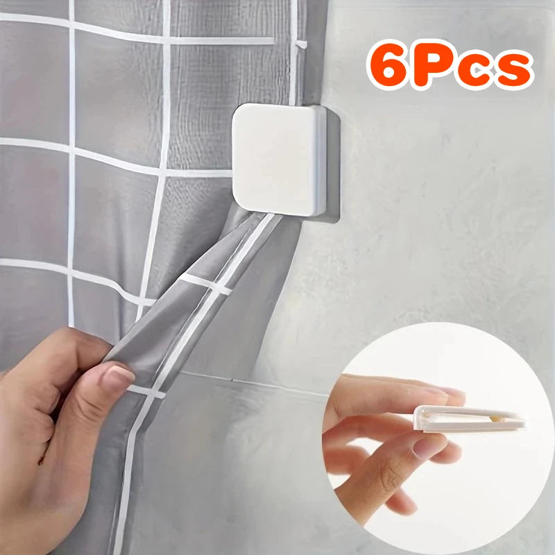 rideau polonais fermeture adhésive moderne accessoire rideau carreaux gris blanc 6pcs opaque minimaliste
