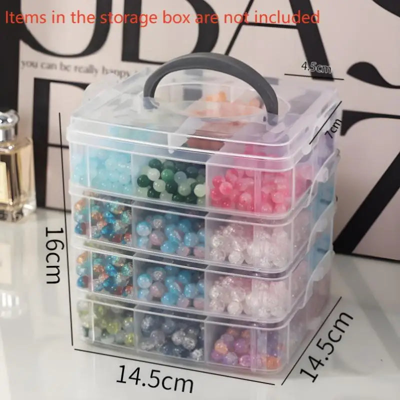 boîtes rangement bijoux transparentes plastique lisses pratiques modernes poignées détachables couleurs fil cuivre ciseaux