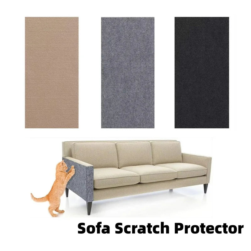 tapis griffoir chat adhésif texturé moderne protection canapé gris feutre fixe mur durable