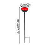 station d'eau abeilles moderne rouge jaune noire ronde brillante crochet métallique jardin deco