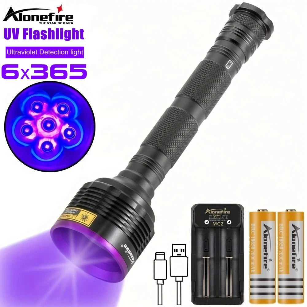 lampe torche uv led 30w 365nm rechargeable détecteur faux billets anti contrefaçon robuste industrielle
