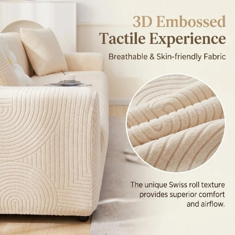 housse canapé élastique velours extensible salon fauteuil modulaire coussin décoratif