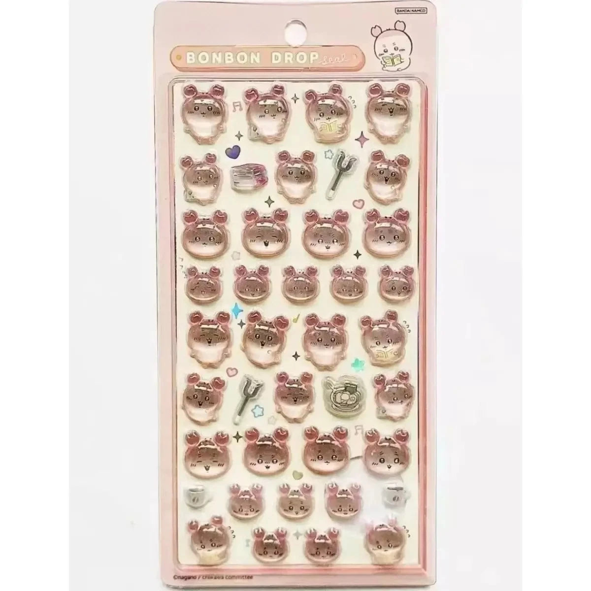 sticker kawaii mignon ours lapin floral adhésif rose vert bleu blanc décoration murale bricolage