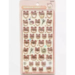 sticker kawaii mignon ours lapin floral adhésif rose vert bleu blanc décoration murale bricolage