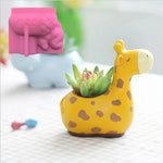 moule silicone cache plantes animaux girafe éléphant écureuil décoratif adhésif succulente figurines opaques