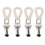 pinces serviettes corde tressée moderne couleur beige noir blanc rouge vert clips magnétiques salle