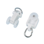 rideau roulette blanc moderne transparent anneaux métalliques auto fenetre batterie électronique 20pcs