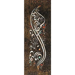 tableau calligraphie arabe moderne toile bleu vert doré noir fond texturé sans cadre