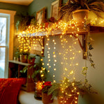 guirlande lumineuse solaire extérieure 200 led multicolore blanc chaud moderne filament festive jardin patio