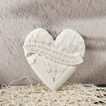 moule silicone coeur ailes ange ruban blanc classique décoration plâtre ciment résine romantique