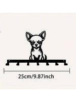 porte clefs mural noir silhouette chien pattes moderne decoration maison objet decoratif