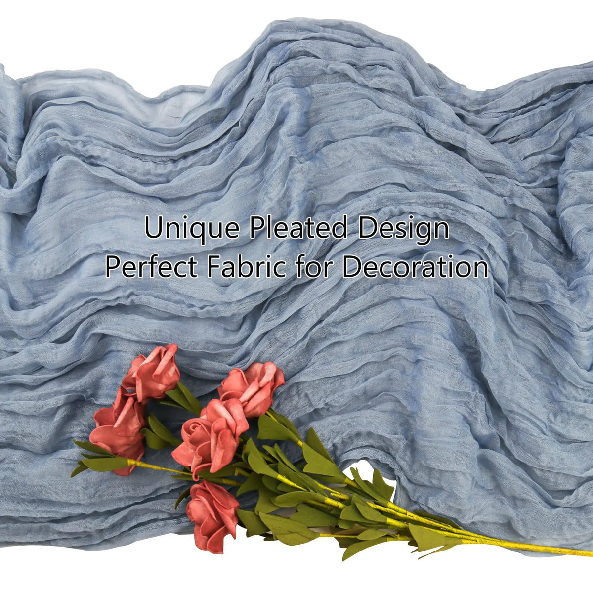 serviette table plissée rose clair décorative maison 100% polyester