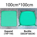 tapis jardinage pliable réutilisable doublure panier pe vert turquoise noir blanc utilitaire texture points