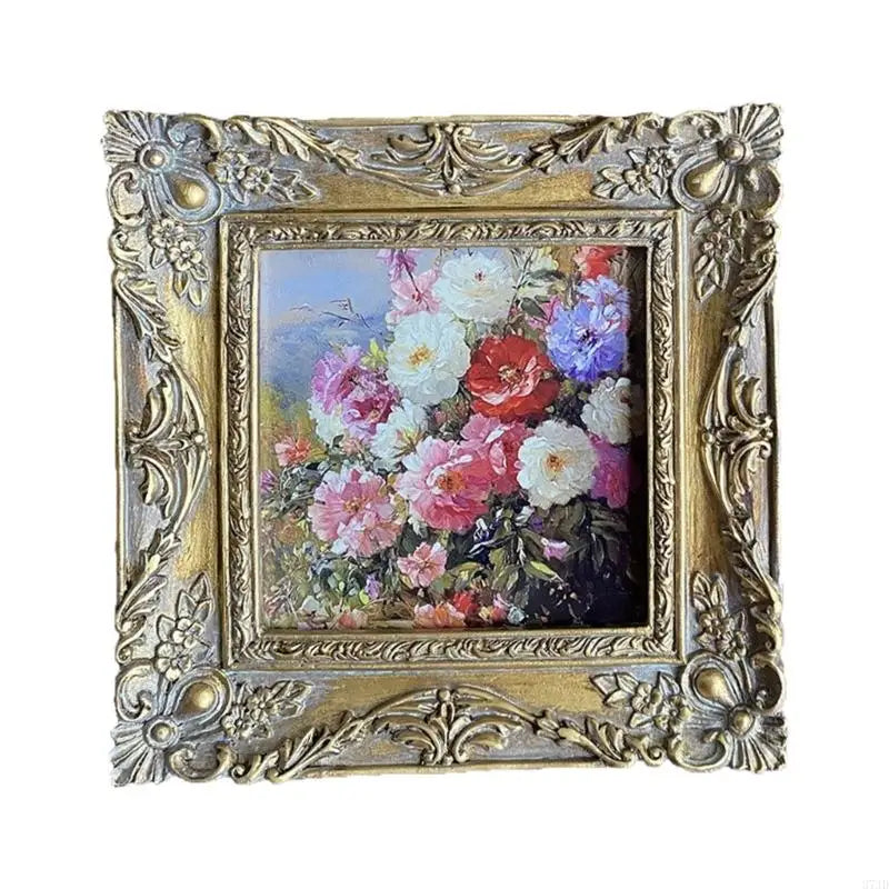 Cadre photo or fleurs colorées classique acrylique photos adultes unisexe
