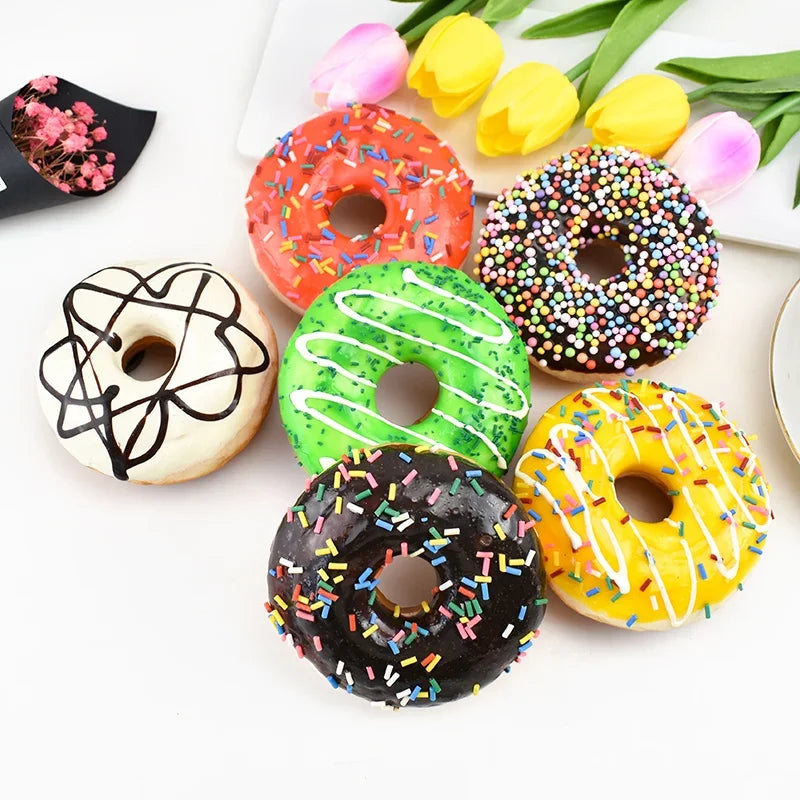 donuts artificiels réalistes orange vert noir blanc jaune multicolores occasion fête anniversaire noël mariage