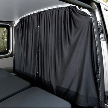 rideau occultant noir plissé tissu opaque van camping car caravane��