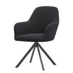 housse fauteuil pivotant jacquard gris moderne élasthanne polyester tringles complète