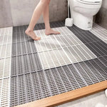 tapis bain modulable gris blanc vert clips antidérapants moderne respectueux environnement