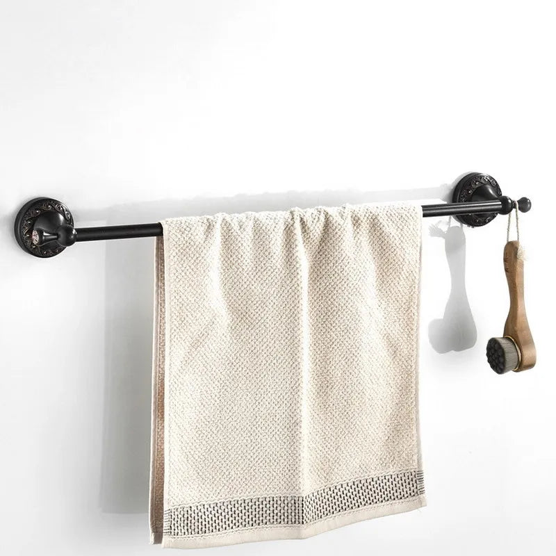 accessoires salle bain cuivre laiton noir classique brosse toilette porte serviettes papier hygiénique móc