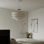 suspension lumineuse moderne blanc marbré opaque nordique fixée câbles lumière neutre chambre salon