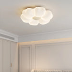 plafonnier led moderne blanc forme pétale chambre opacité fixations invisible