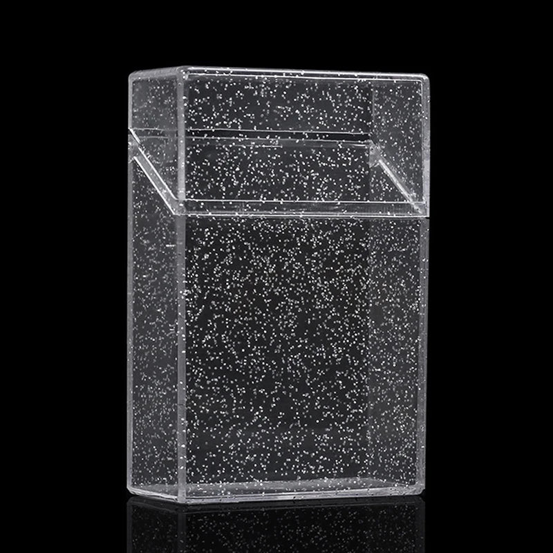 boîte cigarettes transparente paillettes moderne blanche rose verte bleue jauneviolette