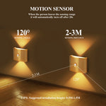 lampe murale moderne dorée led rechargeable détecteur mouvement 120deg angle chambre salon