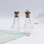 mini vases verre transparents rayures classiques bouchons colorées deco diy salon poupée accessoire artisanat