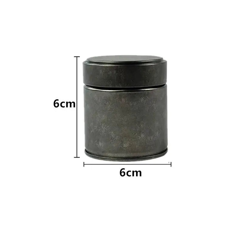 boîte thé matcha argent noir contemporaine cuillère bois opaquet aluminium fcm portable scellée