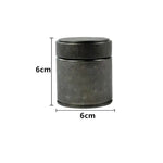 boîte thé matcha argent noir contemporaine cuillère bois opaquet aluminium fcm portable scellée