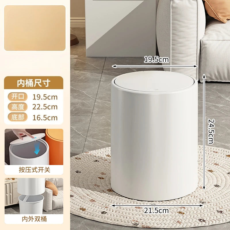 poubelle salle bain anti odeur pédale rose blanche moderne minimaliste plastique respectueux environnement