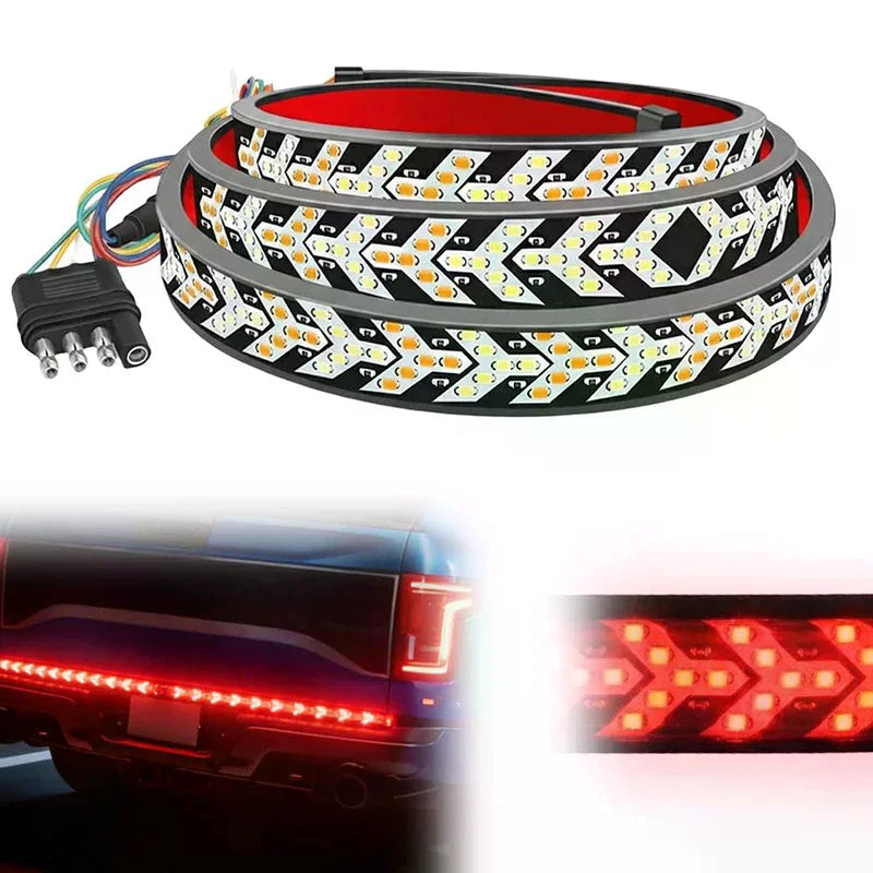 ruban led rouge noir flèches blanches moderne clips connecteur électrique
