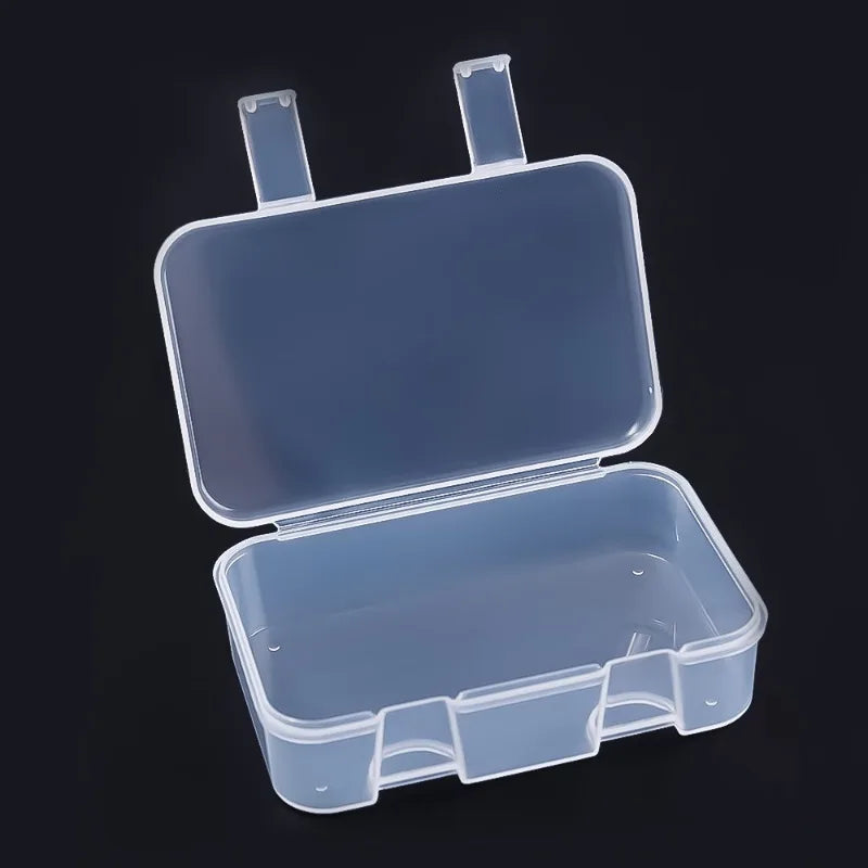 boîtes rangement transparentes clips fermeture poignées bijoux accessoires bricolage modernes pratiques