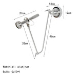 lampe murale moderne articulée argentée éclairage cuisine chambre 60 249 lumens led gu10 adaptable