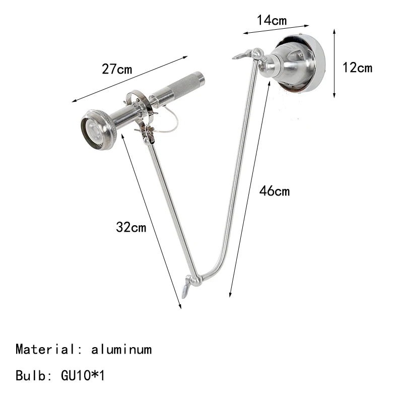 lampe murale moderne articulée argentée éclairage cuisine chambre 60 249 lumens led gu10 adaptable