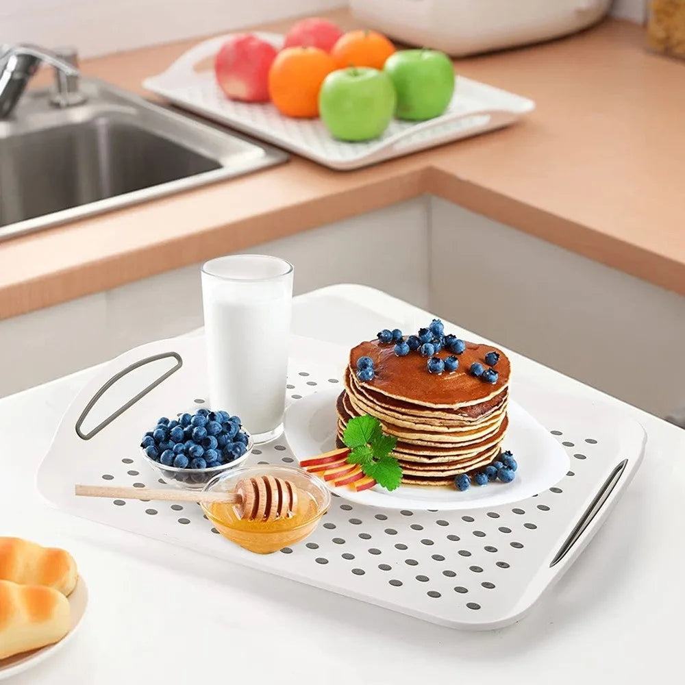 plateau service alimentaire moderne noir blanc assiette tasse couverts restaurant minimaliste