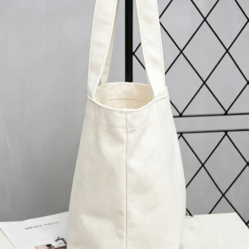 sac main toile blanc imprimé cafecito chisme poignées tissu moderne casual