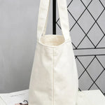 sac main toile blanc imprimé cafecito chisme poignées tissu moderne casual