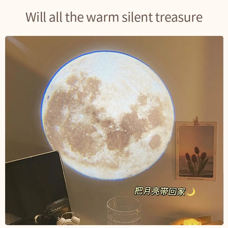 lampe projection lune moderne éclairage blanc gris éclairage intérieur plafonnier led opacité chambre salon