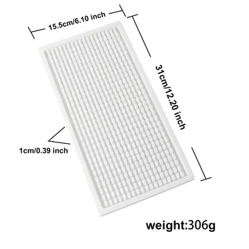 tapis protection vaisselle silicone moderne perforé vert gris blanc