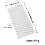 tapis protection vaisselle silicone moderne perforé vert gris blanc